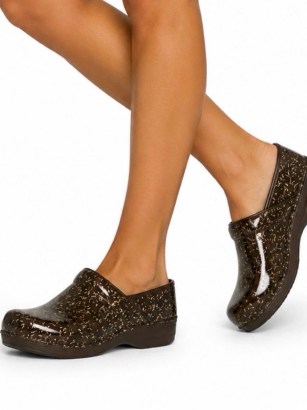 ✨ Dansko XP 2.0 Glitter Patent Clogs — EU 38